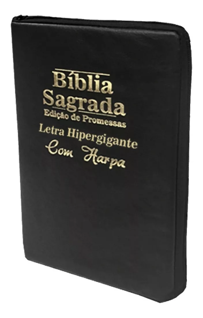 Bíblia Letra Hipergigante Zíper C/ Harpa -  Promessas 14x21