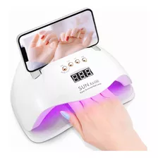 180w 45 Uv Led Lámpara De Uñas Para Esmalte De Gel, Lámpara De Uñas Con 4 Configuraciones De Temporizador Y Pantalla Lcd, Función De Pausa Y Temporizador De Memoria Lámpara De Gel De Curado Rápido