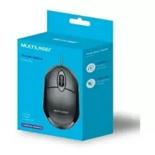 Mouse Óptico Com Fio Multilaser 1200 Dpi Usb Preto Mo300 Pc