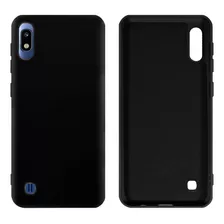 Capa Capinha Silicone Veludo Compatível Galaxy A10 Cover Cor Preto