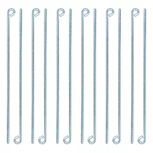 Estaca Para Barraca 30 Cm 12 Unidades Aço 4,2 Mm Galvanizado Cor Cinza