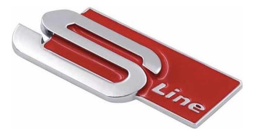 Emblema S Line Audi Rojo Trasero Metlico Foto 2