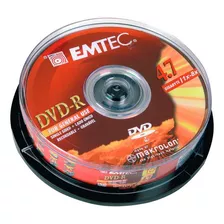 Dvd-r Virgem 4.7gb 1 X 8x Emtec C/25 Unidade