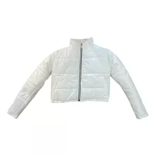 Campera Puffer Blanca Relleno De Plush Marina Giovannini 