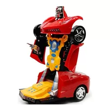 Auto Robot Transformers Luz Y Sonido Movimiento 360 Ltf Shop