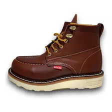 Bota De Trabajo Industrial Tipo Americano Acojinado Bordo