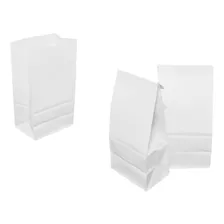 100 Saco Sos Papel Branco Liso 5kg Pequeno Delivery Entrega