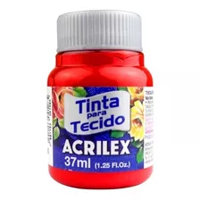 Tinta Para Tecido Acrilex Fosca 37ml - Vermelho Escarlate