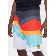 Bermuda Boardshort Onbongo Sun Colorido Masculino Tactel