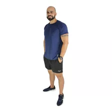 Blusa Básica Manga Curta Masculina Tecido Dryfit Uv Elastano