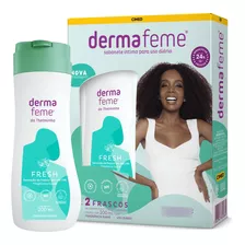 Sabonete Líquido Intimo Dermafeme Refrescante Kit C/ 2