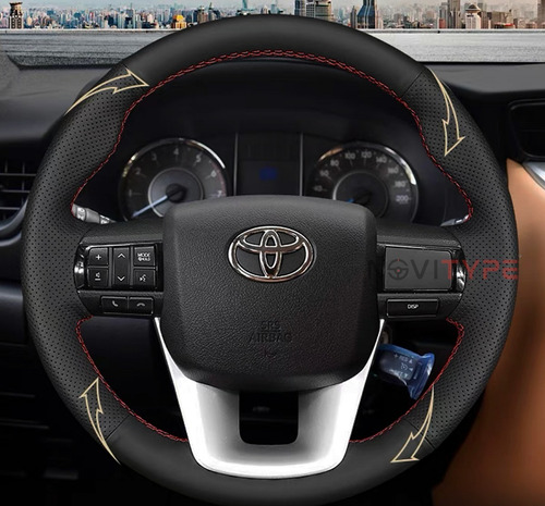Funda Cubre Volante Toyota Hilux 2016-2024 Piel Autentica Foto 2