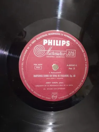 Grieg - Rachmaninoff - Abbey Simon - vinilo 1980
