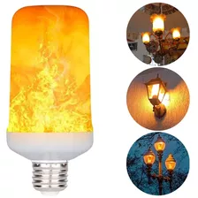 Lâmpada Led Efeito Tipo Fogo Chama Tocha Decorativa Bivolt 