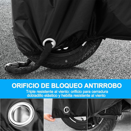 Funda Motocicleta Impermeab Grueso Cubiertas Para Moto Foto 4