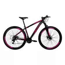 Mountain Bike Ksw Xlt Mtb Aro 29 17 21v Freios De Disco Mecânico Câmbios Shimano Tz Cor Preto/rosa