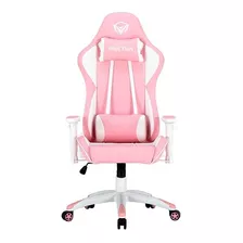 Silla Gamer Profesional Meetion Chr16 Reclinable Rosa Blanca