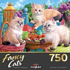 Cra-z-art Fancy Cats Puzzle De 750 Piezas - Gatito Tea Party
