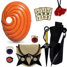 Kit Máscar Tobi - Kit Ninja Kunai Minato Naruto Shuriken