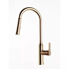 Misturador Cozinha Rose Gold 2 Jatos Bica Móvel Retrátil