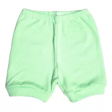 Short Bebê Liso Com Punho Enxoval Bebê Verão Várias Cores