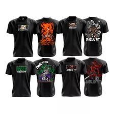 Kit 4 Camisas Lançamento Hulk + Deadpool + Naruto + Pickle 