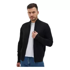 Casaco Masculino Com Zíper Suéter Tricot Blusa De Frio