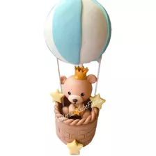 Oso Globo Osito Baby Shower Cake Topper Vela Pasta Francesa