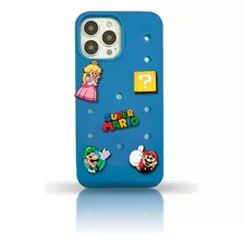 Case Crocs Celeste Diseño Lilo Y Stich Para iPhone 14