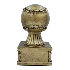 Medallas Trofeo De Pedestal De Acción De Béisbol, Oro - Pr