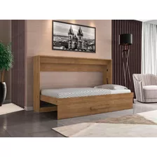 Cama De Parede Solteiro Dobrável Framar Malbec