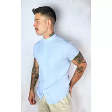 Camisa Masculina Floral Manga Curta Estampada Verão Top