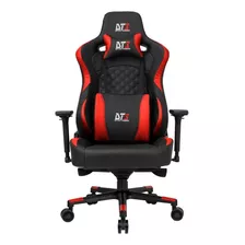 Cadeira De Escritório Dt3sports Rhino Gamer Ergonômica Preta E Vermelha Com Estofado De Couro Sintético