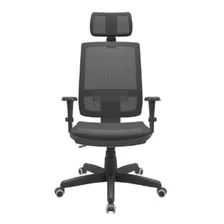 Cadeira De Escritório Brizza Plaxmetal 3d Assento Couro