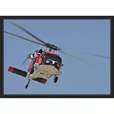 Quadro Decorativo Helicóptero Frente Voo Para Decoração