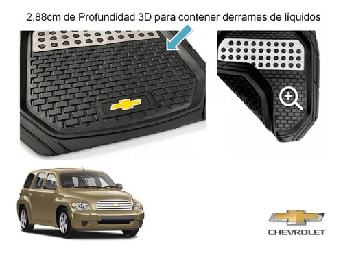 Tapetes 4pz Charola 3d Logo Chevrolet Hhr 2006 A 2011 Foto 5