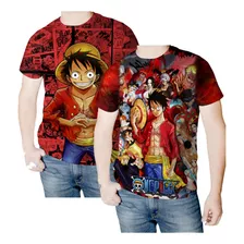 Kit Camisa Camiseta Anime One Piece Luffy Monkey D. Full 3d