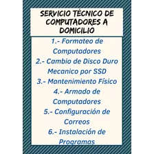 Servicio Técnico De Notebooks Computadores A Domicilio 
