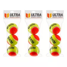 Bola De Beach Tennis Ultra Pack Com 03 Bolas Kit De 3 Pack 