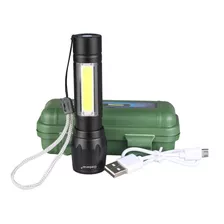 Mini Linterna Led Recargable Luz Zoom Largo Alcance 