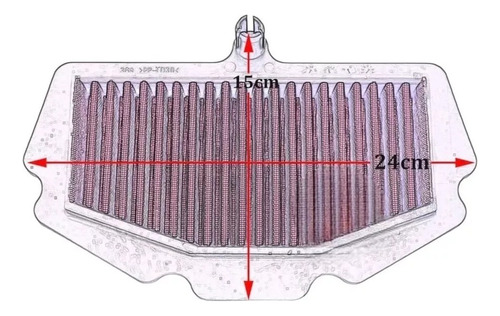 Filtro Aire Alto Flujo Para Kawasaki Ninja 400 Z400 Lavable Foto 5