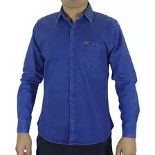 Camisa Drill Hombre - Azulino