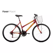 Bicicleta Foxer Maori Aro 26 Houston Aço 21 Marchas Vermelha