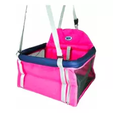 Assento De Carro P Cachorros Cães Gatos Tubline Big One 15kg Cor Rosa Com Azul