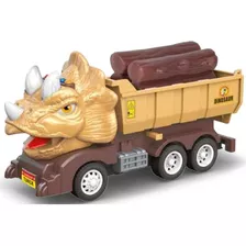 Carrinho Caminhão Dinotruck Fricção E Som Tiranossauro 1:16