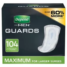 Depend Protectores De Incontinencia Para Hombres, Mxima Abso