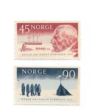 Noruega 1961 Serie Mint 419/20 Expedición Polo Sur Amundsen