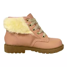 Bota Infantil Feminina Coturno Menina Frio Conforto Macia