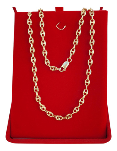 Corrente Cordão Gucci Feijãozinho De Ouro 18k 750 62cm Amarelo