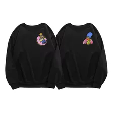 Duo Sudaderas Bordadas Novios Pareja Simpson Homero Y Marge